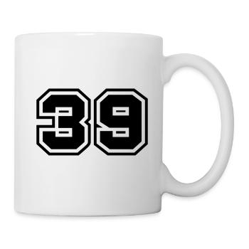39 number symbol - Mug - white - Right