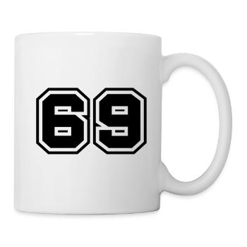 69 Zahl Symbol - Tasse - Weiß - Rechts