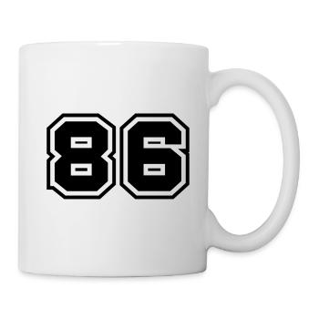 86 number symbol - Mug - white - Right
