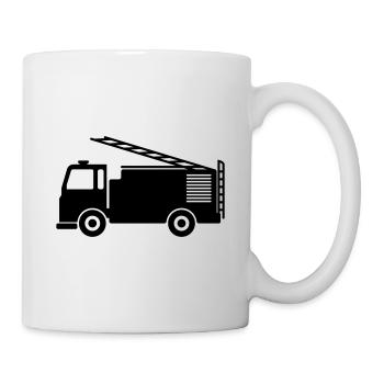 Voiture de pompiers - Mug blanc - blanc - Droite