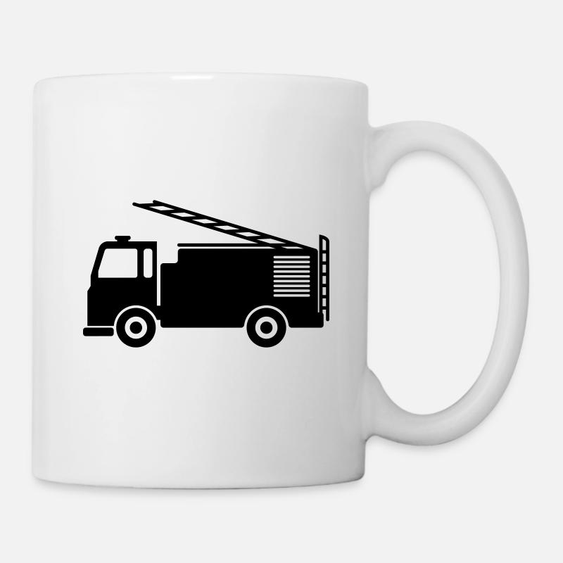 Feuerwehrauto - Tasse - Weiß