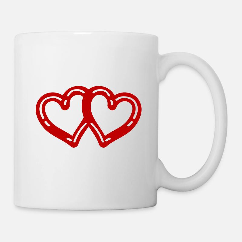 herzen symbol - Tasse - Weiß