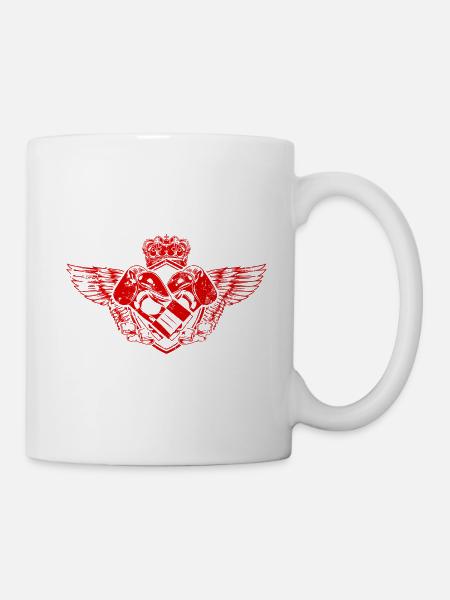 Boxhandschuhe Boxen Fighter Champ - Tasse - Weiß