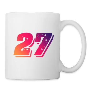 27 Zahl Symbol - Tasse - Weiß - Rechts