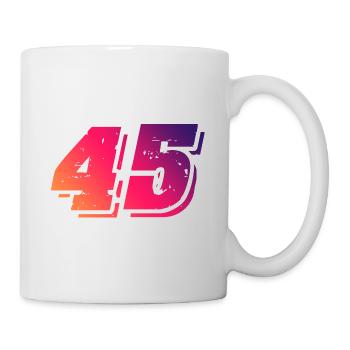 45 Zahl Symbol - Tasse - Weiß - Rechts