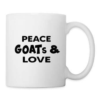 goat organic goat "peace goats and love" - Mug - white - Right