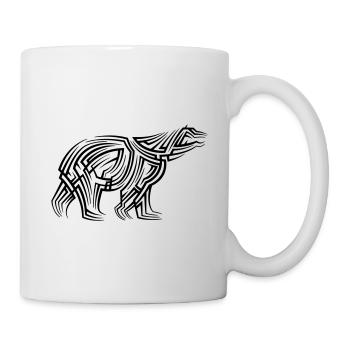 Eisbär Tribal Tattoo - Tasse - Weiß - Rechts
