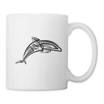 Delfin Tribal Tattoo - Tasse - Weiß - Rechts