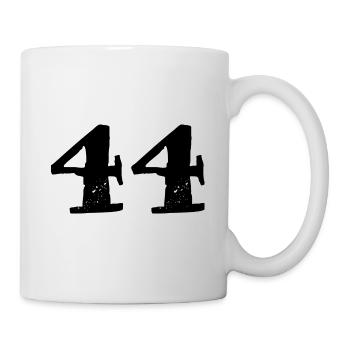 44 Zahl Trikot - Tasse - Weiß - Rechts