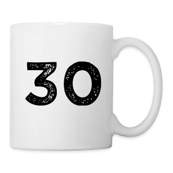 Maillot à 30 chiffres - Mug blanc - blanc - Droite
