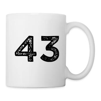 Maillot à 43 numéros - Mug blanc - blanc - Droite