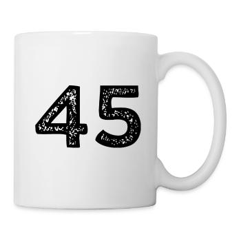 45 Zahl Trikot - Tasse - Weiß - Rechts