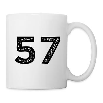 57 Zahl Trikot - Tasse - Weiß - Rechts