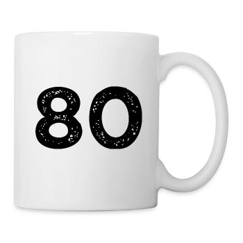 80 Zahl Trikot - Tasse - Weiß - Rechts
