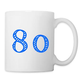80 YEARS. 80th ANNIVERSARY. ANNIVERSARY 80 YEARS. 80 - Mug - white - Right