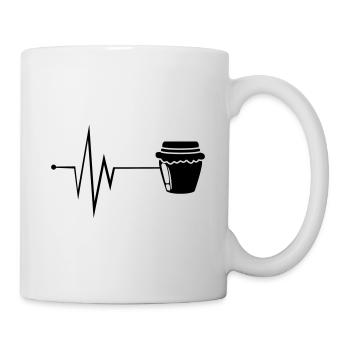 Épicentre de pouls symbole de miel - Mug blanc - blanc - Droite