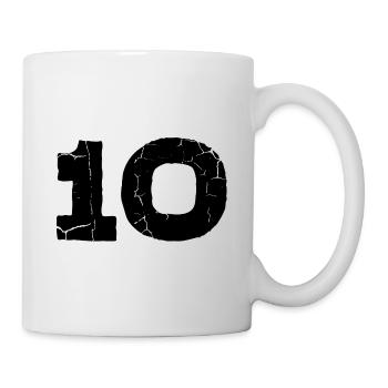 Maillot à 10 chiffres - Mug blanc - blanc - Droite