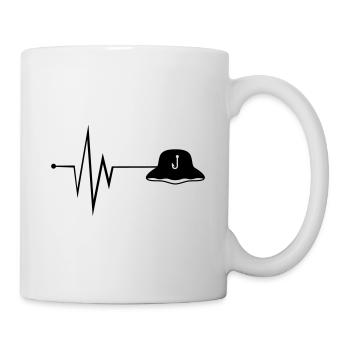 Icône de chapeau de pêche Pulse - Mug blanc - blanc - Droite