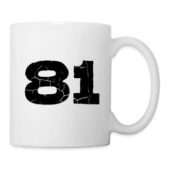 81 Zahl Trikot - Tasse - Weiß - Rechts