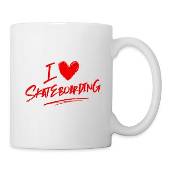 Ich Liebe Skateboard - Tasse - Weiß - Rechts