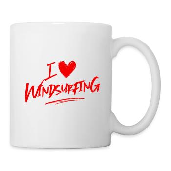 I love windsurfing - Mug - white - Right