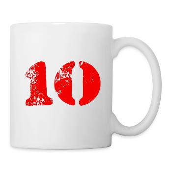 10 Zahl Symbol - Tasse - Weiß - Rechts