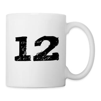 Maillot 12 Numéro - Mug blanc - blanc - Droite
