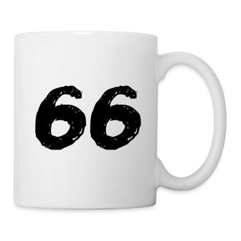 66 Zahl Trikot - Tasse - Weiß - Rechts