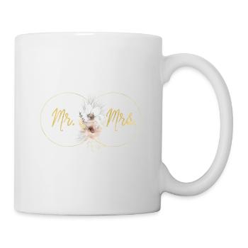 M. Mme Boho Couronne florale - Mug blanc - blanc - Droite
