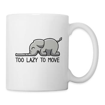 Elefant too lazy to move - Mug - white - Right