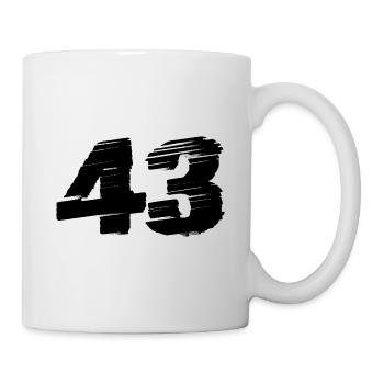 43 Maillot numéro - Mug blanc - blanc - Droite