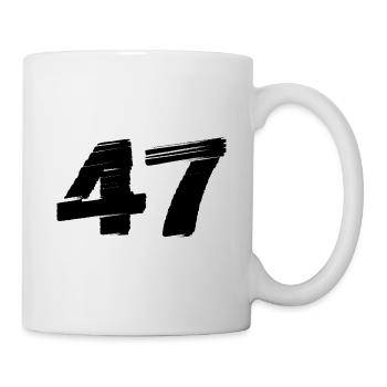 47 Numéro maillot - Mug blanc - blanc - Droite