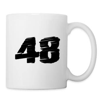 48 Zahl Trikot - Tasse - Weiß - Rechts