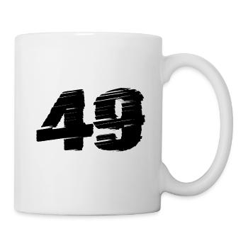 49 Zahl Trikot - Tasse - Weiß - Rechts