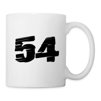 54 Maillot numéro - Mug blanc - blanc - Droite