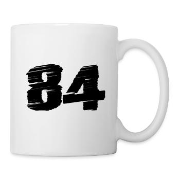 84 Maillot numéro - Mug blanc - blanc - Droite