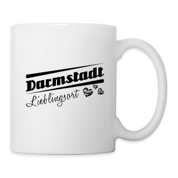 Darmstadt - Lieblingsort mit Stadtnamen - Tasse - Weiß - Rechts