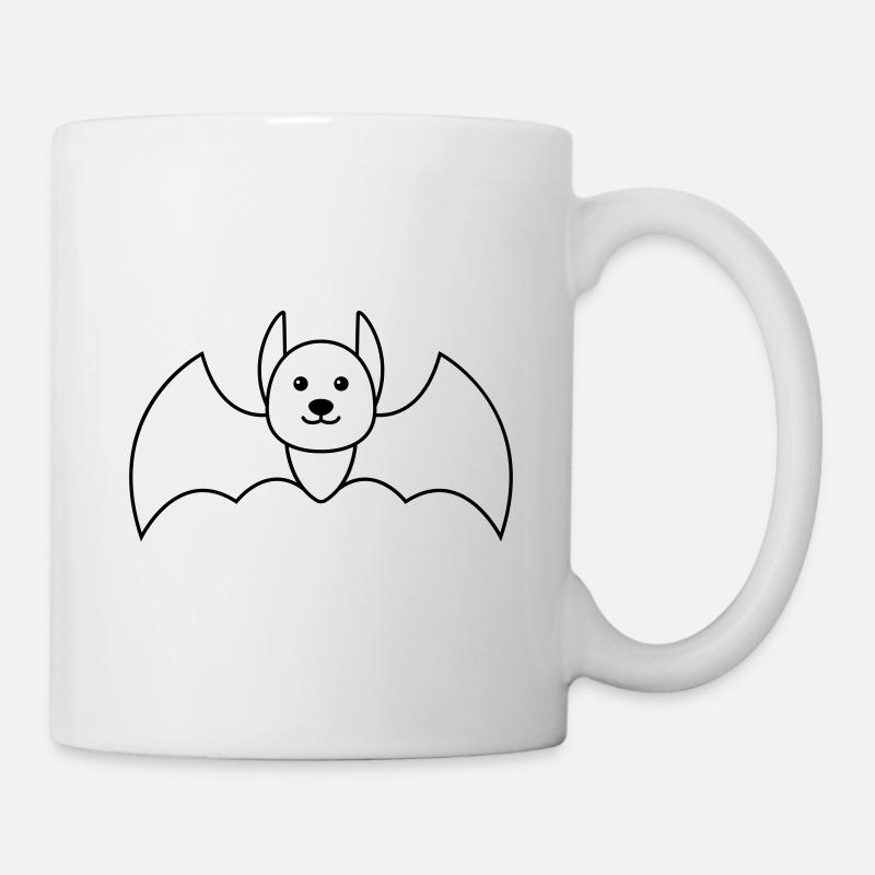 Fledermaus Comic Tier - Tasse - Weiß