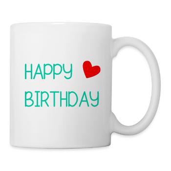 HAPPY BIRTHDAY. HAPPY BIRTHDAY. ANNIVERSARY. - Mug - white - Right