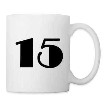 15 YEARS,15TH ANNIVERSARY,15 BIRTHDAY,15 - Mug - white - Right