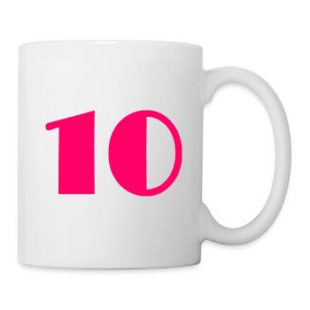 10. 10 YEARS. 10TH ANNIVERSARY. BIRTHDAY 10 YEARS - Mug - white - Right