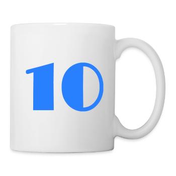 10 ANS. 10e ANNIVERSAIRE. ANNIVERSAIRE 10 ANS. 10 - Mug blanc - blanc - Droite