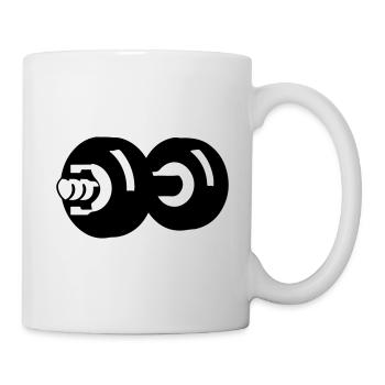 Dumbbell Gym Symbol Workout - Mug - white - Right