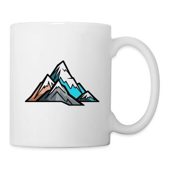 Berge Bergsteiger Symbol - Tasse - Weiß - Rechts