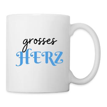 Grosses Herz! Personalisierbar - Tasse - Weiß - Rechts