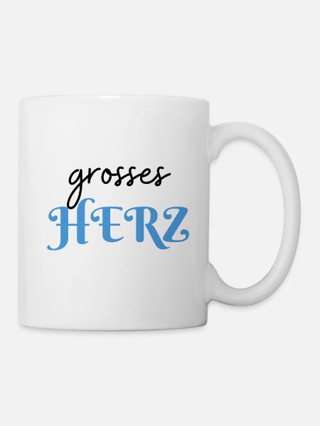 Grosses Herz! Personalisierbar - Tasse - Weiß