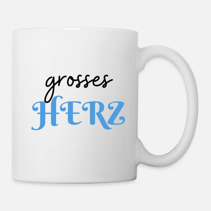 Grosses Herz! Personalisierbar - Tasse - Weiß