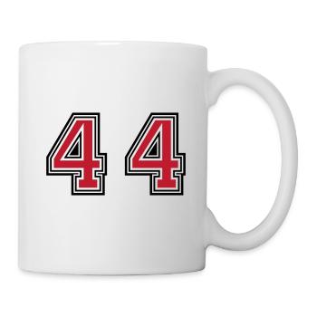 44 Zahl symbol - Tasse - Weiß - Rechts