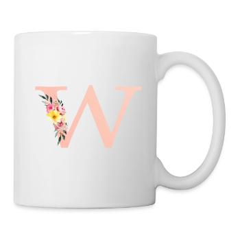 W Monogramme Floral - Mug blanc - blanc - Droite