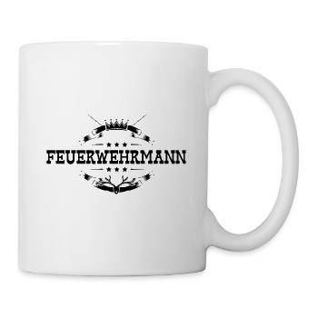 Feuerwehrmann Feuerwehr - Tasse - Weiß - Rechts
